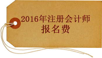 2016年注册会计师报名费